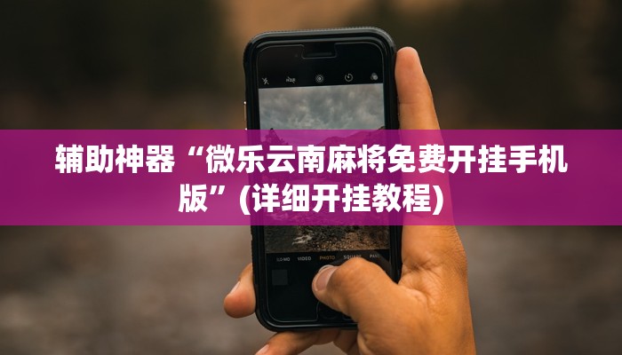 辅助神器“微乐云南麻将免费开挂手机版”(详细开挂教程)
