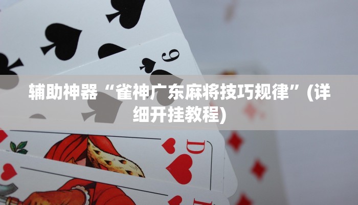辅助神器“雀神广东麻将技巧规律”(详细开挂教程)