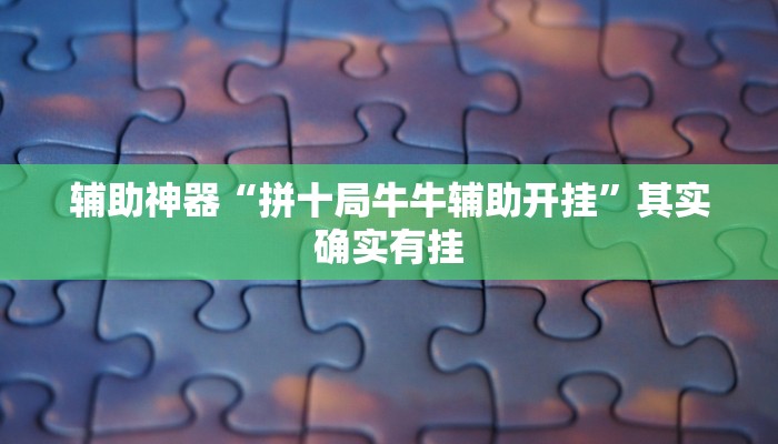 辅助神器“拼十局牛牛辅助开挂”其实确实有挂