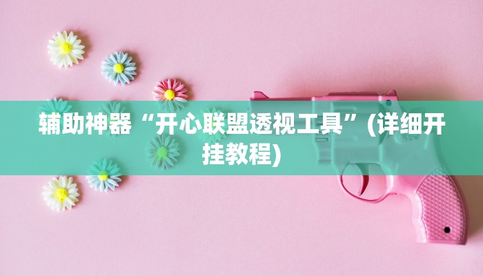 辅助神器“开心联盟透视工具”(详细开挂教程)