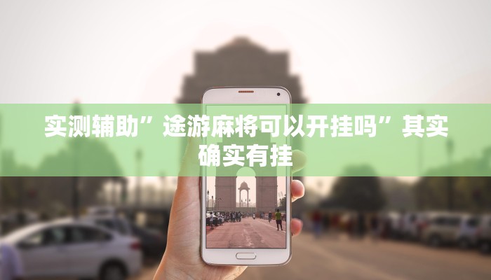 实测辅助”途游麻将可以开挂吗”其实确实有挂