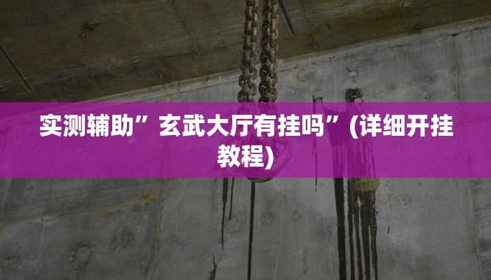 实测辅助”玄武大厅有挂吗”(详细开挂教程)