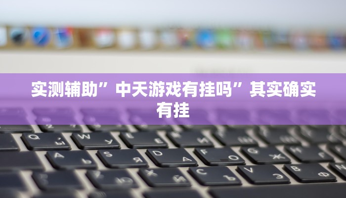 实测辅助”中天游戏有挂吗”其实确实有挂