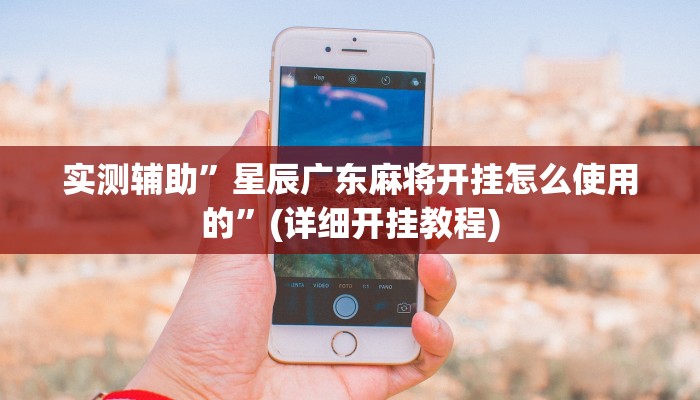 实测辅助”星辰广东麻将开挂怎么使用的”(详细开挂教程)