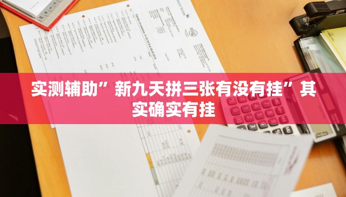 实测辅助”新九天拼三张有没有挂”其实确实有挂