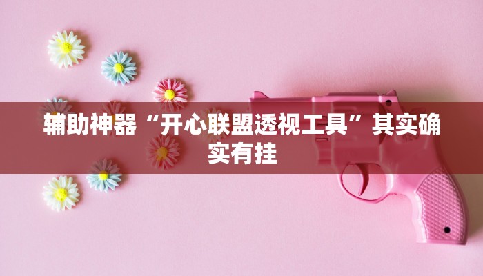 辅助神器“开心联盟透视工具”其实确实有挂
