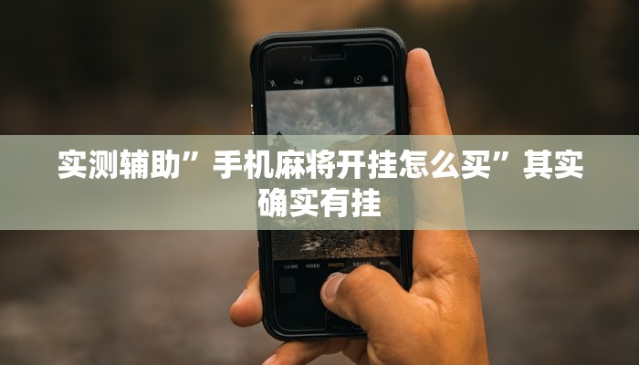 实测辅助”手机麻将开挂怎么买”其实确实有挂
