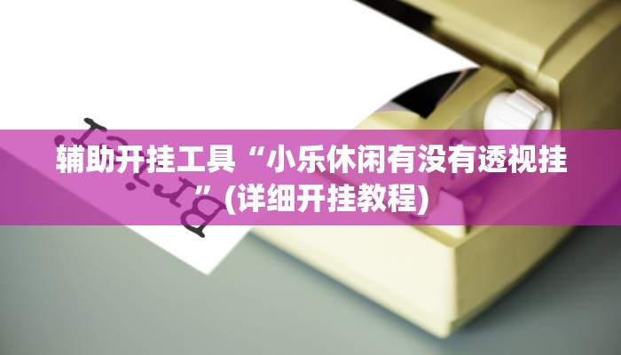 辅助开挂工具“小乐休闲有没有透视挂”(详细开挂教程)
