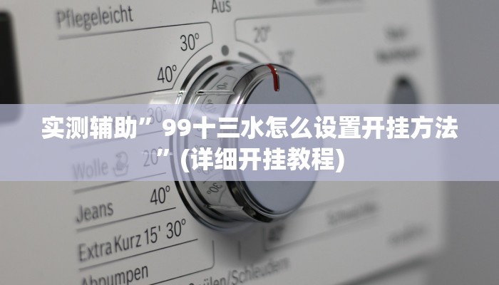 实测辅助”99十三水怎么设置开挂方法”(详细开挂教程)
