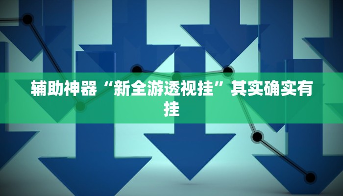 辅助神器“新全游透视挂”其实确实有挂
